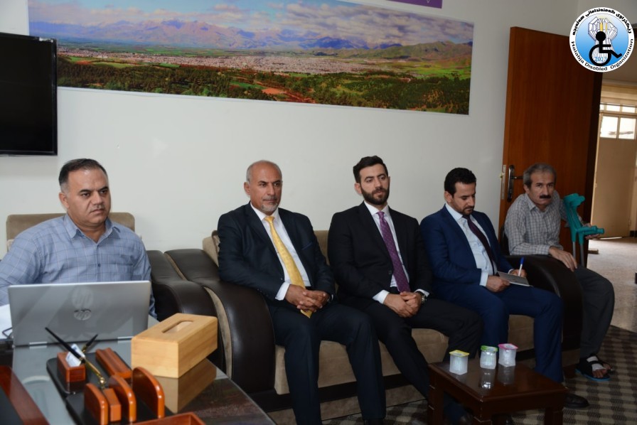 The Head of the department of NGOs paid a visit to the Halabja Disabled Organization