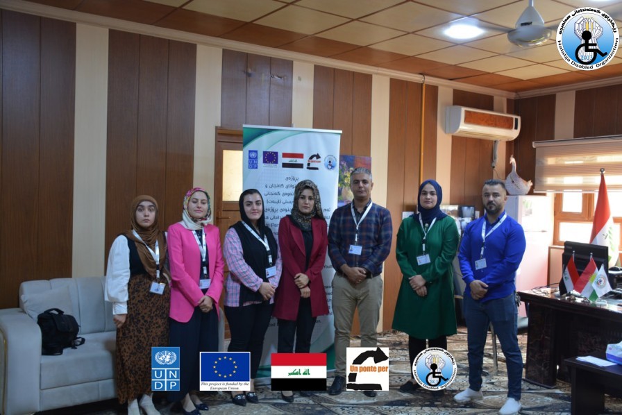 Visit of youth and volunteers of the Halabja Disabled organization to government directorates and offices in Halabja province