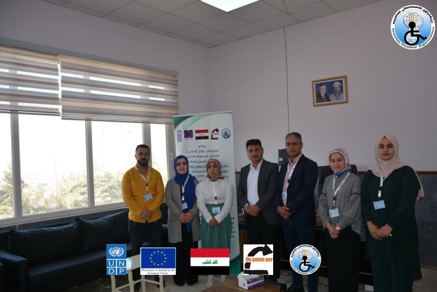 Visit of youth and volunteers of the Halabja Disabled organization to government directorates and offices in Halabja province