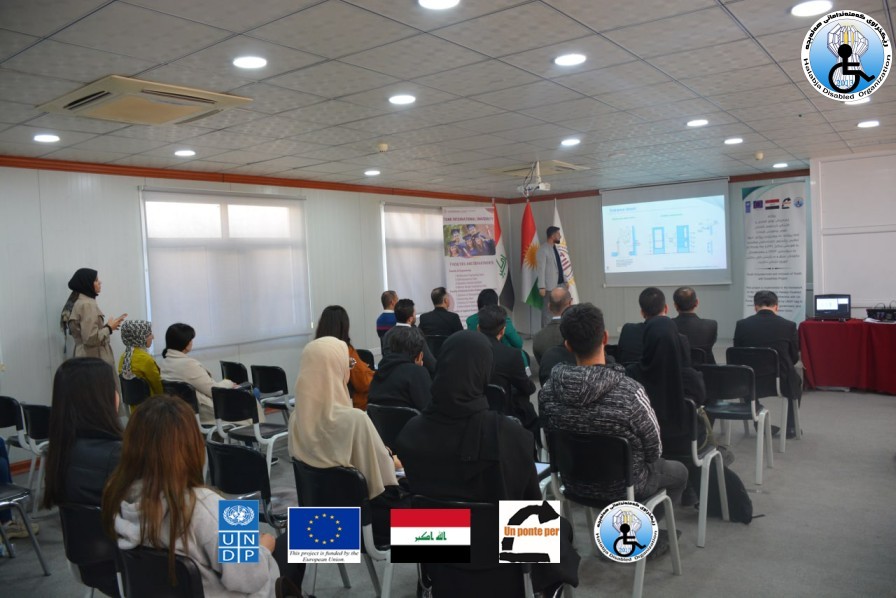 Halabja Disabled Organization held a workshop at Tishk International University Sulaimani .